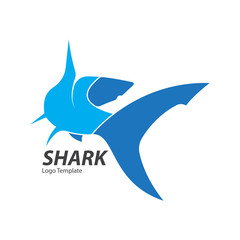 vector blue shark logo