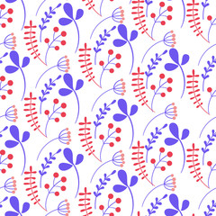 Vector floral seamless pattern for design textile or decor