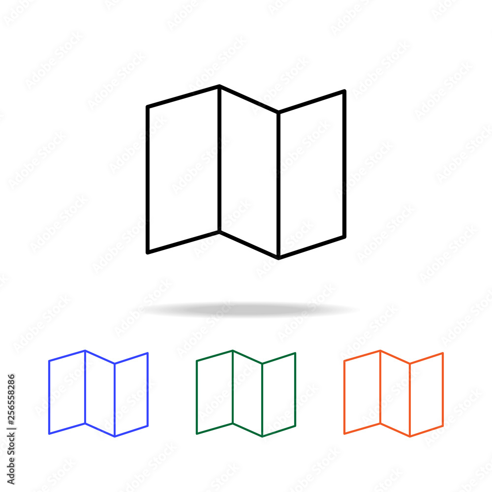 Poster uncovered paper icon. elements of simple web icon in multi color. premium quality graphic design ico