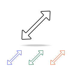 divergent arrows icon. Elements of simple web icon in multi color. Premium quality graphic design icon. Simple icon for websites, web design, mobile app, info graphics