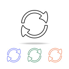 circular arrows icon. Elements of simple web icon in multi color. Premium quality graphic design icon. Simple icon for websites, web design, mobile app, info graphics