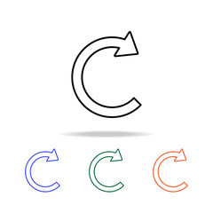 circular arrow icon. Elements of simple web icon in multi color. Premium quality graphic design icon. Simple icon for websites, web design, mobile app, info graphics