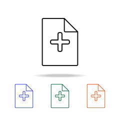 adding a sheet icon. Elements of simple web icon in multi color. Premium quality graphic design icon. Simple icon for websites, web design, mobile app, info graphics