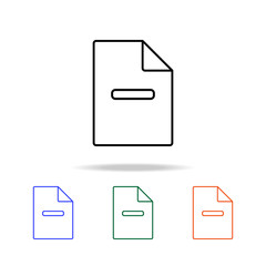 delete a sheet icon. Elements of simple web icon in multi color. Premium quality graphic design icon. Simple icon for websites, web design, mobile app, info graphics