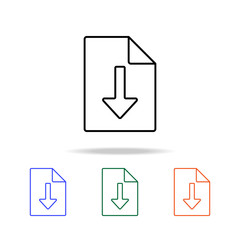 download sheet icon. Elements of simple web icon in multi color. Premium quality graphic design icon. Simple icon for websites, web design, mobile app, info graphics