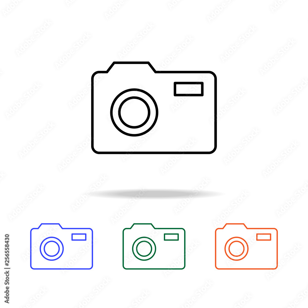 Poster camera icon. elements of simple web icon in multi color. premium quality graphic design icon. simple