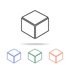 cube in layers icon. Elements of simple web icon in multi color. Premium quality graphic design icon. Simple icon for websites, web design, mobile app, info graphics