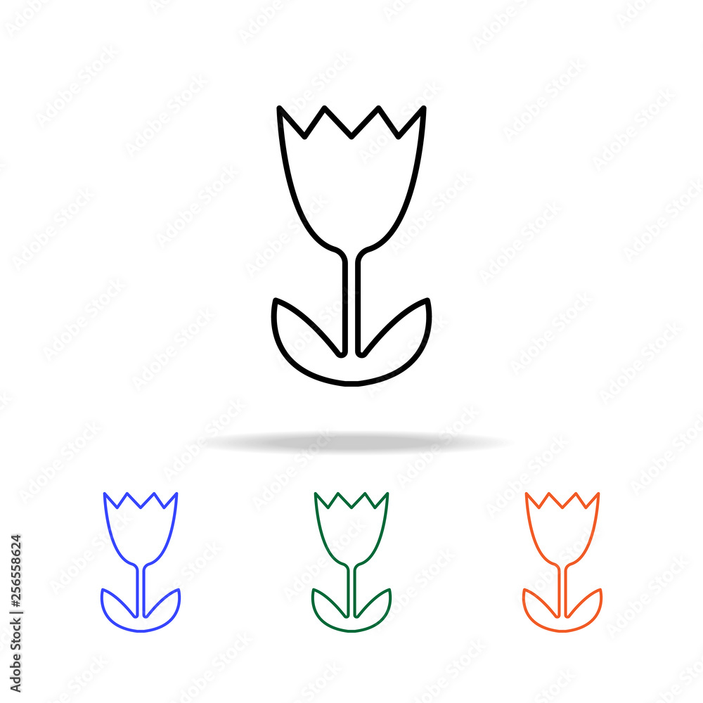 Poster flower icon. elements of simple web icon in multi color. premium quality graphic design icon. simple