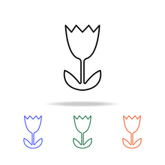 flower icon. Elements of simple web icon in multi color. Premium quality graphic design icon. Simple icon for websites, web design, mobile app, info graphics