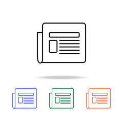 Obraz premium newspaper icon. Elements of simple web icon in multi color. Premium quality graphic design icon. Simple icon for websites, web design, mobile app, info graphics