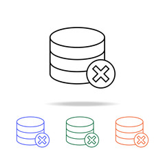 collected coins with multiplication icon. Elements of simple web icon in multi color. Premium quality graphic design icon. Simple icon for websites, web design, mobile app