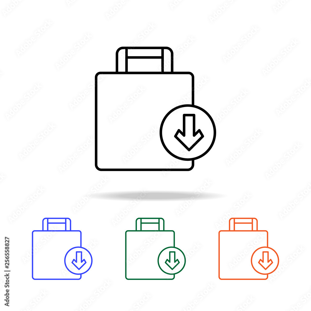Poster baggage icon. elements of simple web icon in multi color. premium quality graphic design icon. simpl