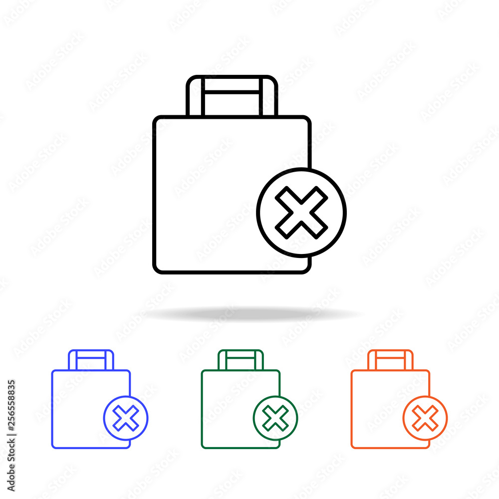 Poster baggage allowance icon. elements of simple web icon in multi color. premium quality graphic design i