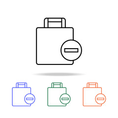 remove luggage icon. Elements of simple web icon in multi color. Premium quality graphic design icon. Simple icon for websites, web design, mobile app, info graphics