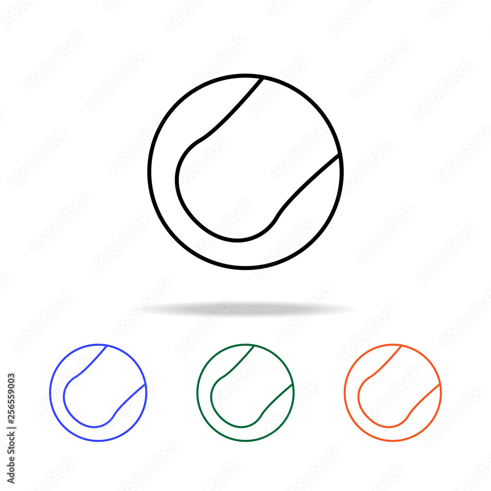 Aufkleber tennis ball icon. elements of simple web icon in multi color. premium quality graphic design icon. s