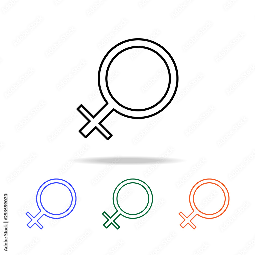 Poster sign of a woman icon. elements of simple web icon in multi color. premium quality graphic design ico