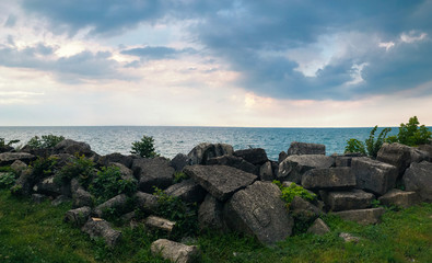 rocks and blue sky