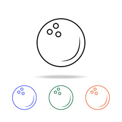 bowling ball icon. Elements of simple web icon in multi color. Premium quality graphic design icon. Simple icon for websites, web design, mobile app, info graphics