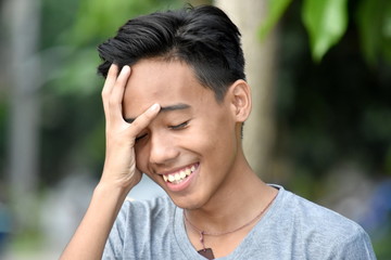 A Male And Laughter