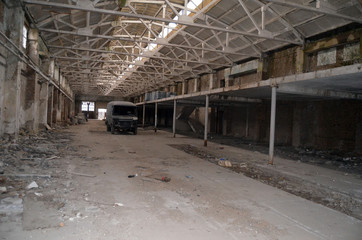 Urbex.Abandoned tramway depot. Kiev,Ukraine