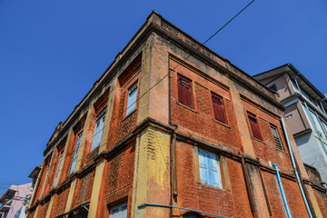 Fototapeta na wymiar Old building in Pyin Oo Lwin, Myanmar