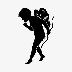 Cupid angel silhouette