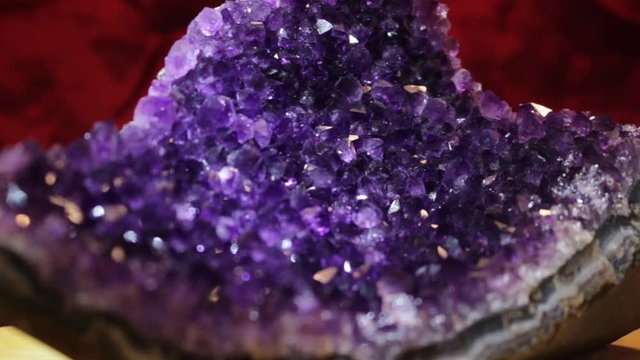 Purple Amethyst crystal macro close up 3