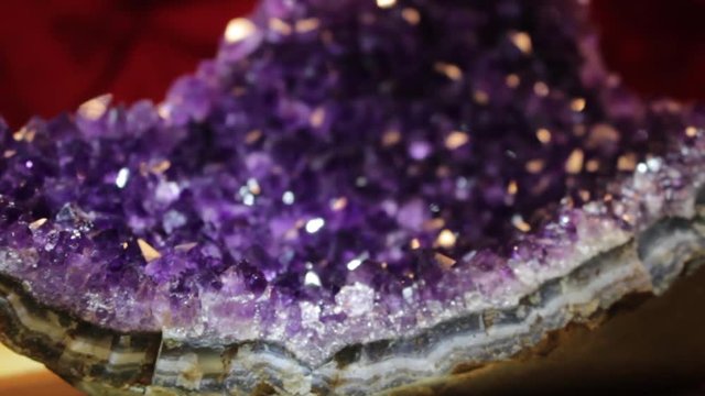 Purple Amethyst crystal macro close up 5