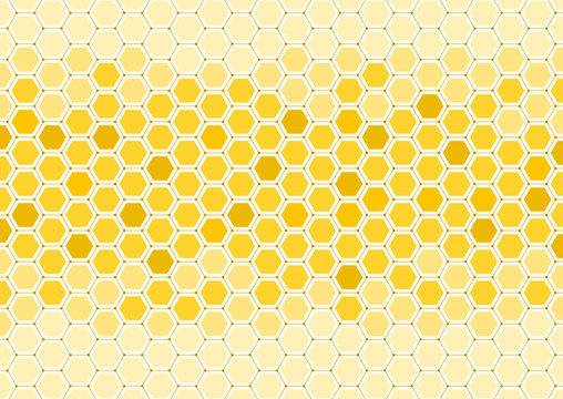 Abstract Orange Background_Honeycomb Structure, Vector Graphics
