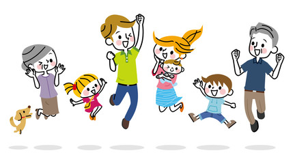 三世代家族　ジャンプ