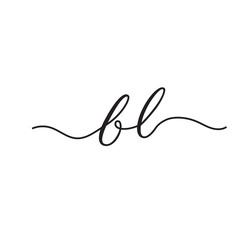 Obraz premium initials handwriting letters vector logo