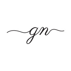 initials handwriting letters vector logo