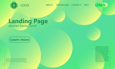 Website landing page. Geometric background.