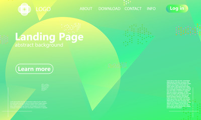 Website landing page. Geometric background.