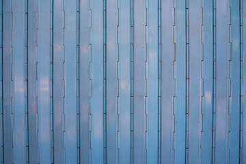 Closed grey mix blue steel door stretch with shutter door