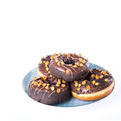 donut or donut with concept on a background.