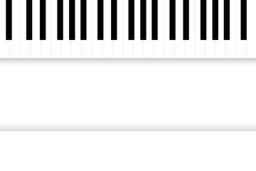piano keyboard on white background space for tex