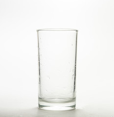 Glass of water isolate with white background