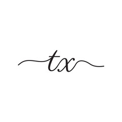 Obraz premium initials handwriting letters vector logo