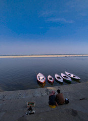The famous Varanasi Ganga river ghat