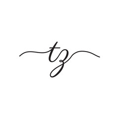 initials handwriting letters vector logo