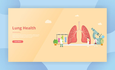 lungs healthy treatment concept for website template page design - vector illustration