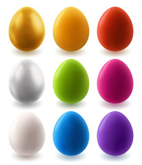 Set of Easter Colorful Eggs