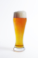 Beer glass on a white background. Isolated on white.