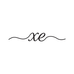 initials handwriting letters vector logo