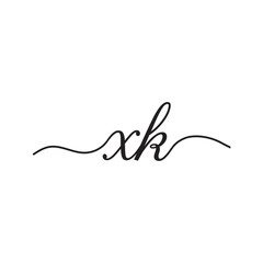 initials handwriting letters vector logo