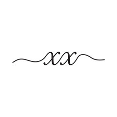 initials handwriting letters vector logo