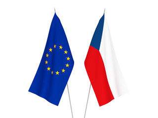 European Union and Czech Republic flags