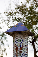Colorful decorative chimney