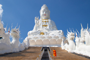 Chiang rai Wat Huay Pla Kang is a temple complex containing a big Buddha statue and 9 floor pagoda...